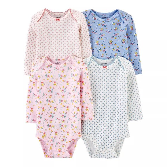4 pk Carter's Baby Girl Bodysuits